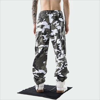 NAGRI Militar Cargo Pantaloni Barbati de Moda Streetwear Hip Hop Casual Camuflaj Jogger Tactice Pantaloni de Buzunar Multi