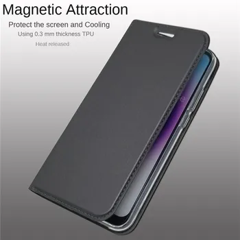 Huawei P Inteligente Caz la Caz Magnetic pentru Coque Huawei P Inteligente FIG-LX1 Psmart Acoperi Etui de Lux Flip Portofel din Piele Cazuri de Telefon