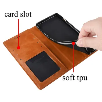 Retro Flip Carte cu Coperta din Piele pentru Alcatel 3X 2019 5048U 5048Y Caz Magnetic flip portofel caz pentru alcatel 1S 2020 1V capacul telefonului