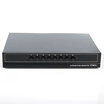 8 Porturi 1logic Compozit 3 RCA Video-Audio AV Comutator Comutator Selector Casetă 8 În 1 8x1 8in 1out 8x1 pentru HDTV LCD cu DVD