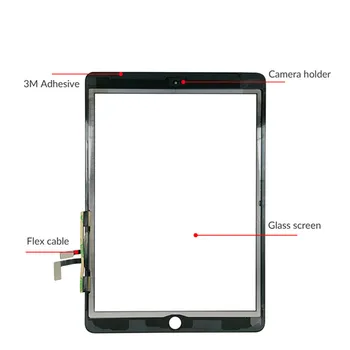 Nou Pentru iPad Air 1 LCD Exterior Touch Screen Digitizer Geam Frontal Fara Butonul Home Touch Panel de Înlocuire A1474 A1475 A1476