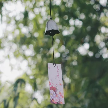 Stil Japonez Fonta Vânt Chime Bell Metal Grădină Acasă Curte Decor Ornament Floare Pentagonală