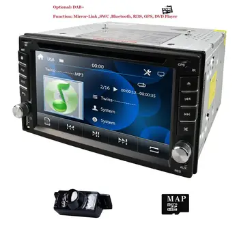 Universal 2Din In Bord Masina DVD Player cu GPS Navi 6.2 Inch Touch ecran 800*480 RDS Bluetooth Oglinda link-ul de volan controlul SD