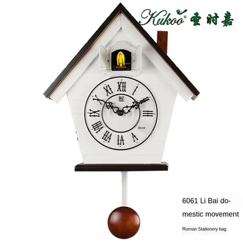 Lemn Ceas Cu Cuc Mecanism De Pasăre Camera De Zi Ceas Pendul De Perete Bell Grădină Dormitor Modern Decor Cadou Baie Ceas Pitoresc 50