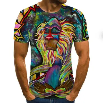 Wolf 3D Print Cool T-shirt pentru Bărbați de Femei de Moda Eagle 3d Hip Hop Tricou Animal Print Short Sleeve Top de Vara Tricouri tricou Barbat 6XL