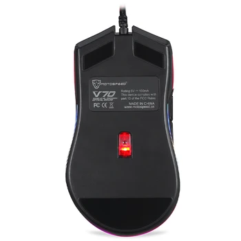 Motospeed V70 USB cu Fir Mouse de Gaming 12000 DPI Gamer Mause Calculator RGB LED Multi-Color cu Iluminare din spate Soareci Trimite Cu Cutie