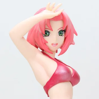 18cm-23cm Anime Naruto Fete Shippuden Tsunade Hyuuga Hinata, Sakura Haruno costum de Baie Ver. PVC Figura Jucarii Model 1/6 Japonia SYANKWOK