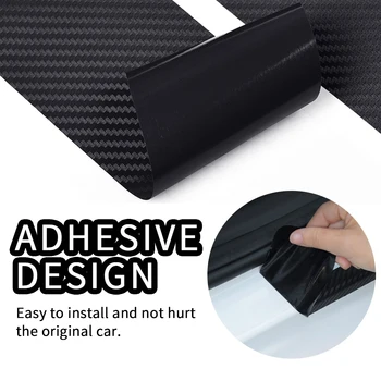 Styling auto din Fibra de Carbon Portbagaj Spate Garda Bara Placa anti-lovitură Protector Autocolant Pentru Hyundai solaris ix35 i20 i30 Accent