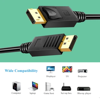 Displayport 1.4 cablu 4K 120Hz displayport cablu adaptor pentru Xbox 8k tv box monitor de 120hz ps4 proiector, calculator dp la dp cablu