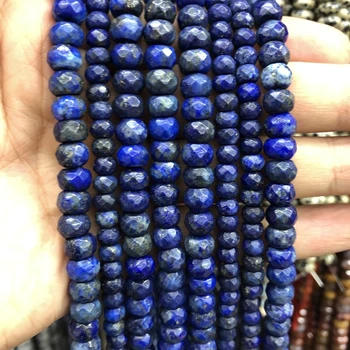 En-gros Natural Lapis Lazuli,Margele, 4x6mm 5x8mm Fațete Rotonda Distanțier Bijuterie de Piatra Liber Margele pentru bijuterii 15.5