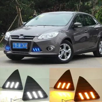 Pentru Ford Focus 3 LED-uri faruri pentru ford focus MK3 LED lumina 2012~LED Lumini de Zi DRL lumini de ceață de Acoperire faruri