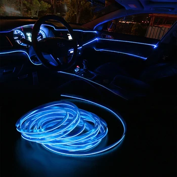 Auto accesorii de interior atmosfera lampă EL rece linie de lumină LED-uri de Lumină Ambientală Pentru Renault Koleos Megane Fluence Laguna, Velsatis