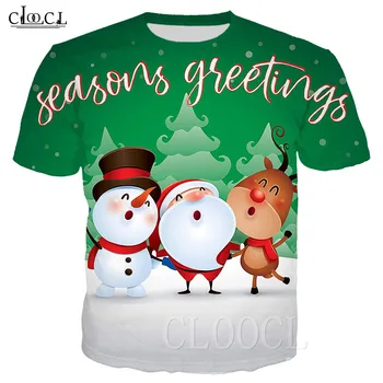 De crăciun Amuzante Tricouri om de Zăpadă Moș Crăciun 3D de Imprimare de Moda Harajuku Bărbați/Femei Tricou Crăciun Bluze T-shirt Xmas Cadouri
