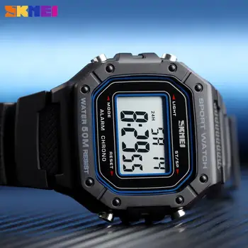 SKMEI Brand de Lux Mens Ceasuri Sport Militare Impermeabil Ceas de Moda Numărătoarea inversă Chrono Digital Ceas de mână de sex Masculin montre homme