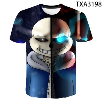 2020 Nou Undertale Sans model Skull T Shirt Barbati Femei Copii Casual Cool 3D Print Tee Fashion Boy Fata de Copii Streetwear Topuri