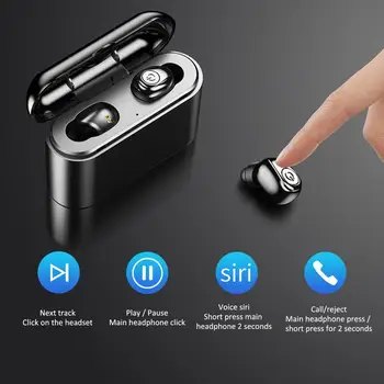 X8s Căști fără Fir, Căști 5.0 Adevărat Stereo pentru Căști de Anulare a Zgomotului Microfon pentru iPhone Xiaomi, Huawei