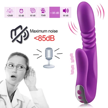 HWOK U Shape Vibrator Vibrator Dublu Motor Clitoris, punctul G Stimulator Silicon de sex Feminin Masturbator Jucarii Sexuale pentru Adulți