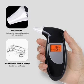Portabile de Iluminare Alcool Tester Digital cu 21pcs Portavoci Digital Respirație Alcool Tester Etilotest Analizor Detector df