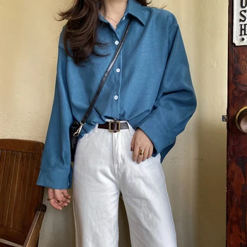 Solid De Epocă Elegant Bluza Femei Cu Maneci Lungi Tricouri Mujer Primăvara Anului 2020 Libere Bluze Plus Dimensiune Alb-Negru Blusa Feminina