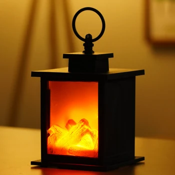 Led-uri Șemineu Lampă Lumina de noapte Felinar Decorativ Iluminat Realist Mișcare Flameing Efect de Masă Plăci Flame-liber de Decorare