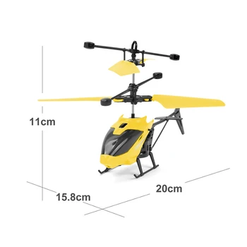 Jucarii pentru copii de Drone care Zboară Elicopter Jucării pentru Copii LED Intermitent Copii de Asamblare Infraed Inducție Aeronave Avioane Cadou de Ziua de nastere