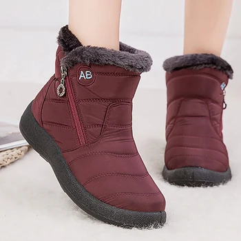 2020 moda pentru femei cizme groase de Iarna zapada ghete Exterior impermeabil anti-alunecare cizme de Iarna femei casual lumina glezna cizme