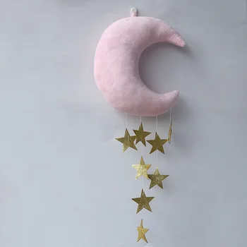 Stil Nordic Copil Pernă Luna Formă De Stea Agățat Decor Dormitor Copii Acasă Agățat De Perete Decor Ornamente Fotografie Recuzită Jucarii