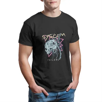 Men ' s T-shirt Cyberpunk de Imprimare T-Shirt Black Punk Maneca Streetwear 4XL 5XL 6XL Bărbați Îmbrăcăminte 33781