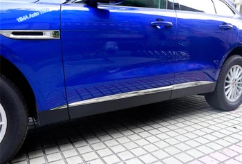 Lapetus Auto Styling Ușă Laterală Linie Garnitura Corp Trim Accent De Turnare Prin Acoperire Rama Capacului Ornamental Se Potrivesc Pentru Jaguar F-Pace 2017 - 2020