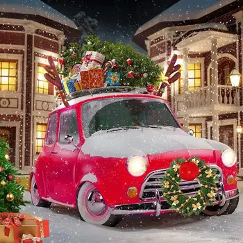 Ren Decor Auto Vehicul Nas Corn Set Costum de Ren cu Nasul Roșu Elan Coarne de cerb Coarne de cerb Ornamente de Crăciun, Rudolph R7R3