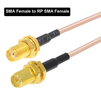 2 buc SMA de sex Feminin pentru a RP SMA Female Router WiFi Antena Cablu de Extensie RG316 Cablu Coaxial RF Personalizate Coaxial Coadă Cablu