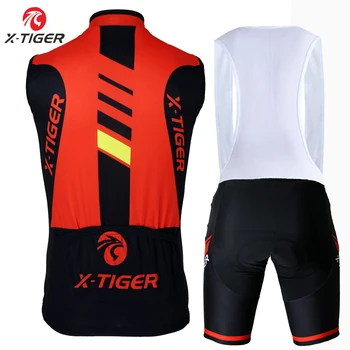 X-Tigru 2020 Fără Mâneci Munte Biciclete Ciclism Îmbrăcăminte Costum Confortabil De Curse De Biciclete Rutier Ciclism Jersey Set Pentru Barbati