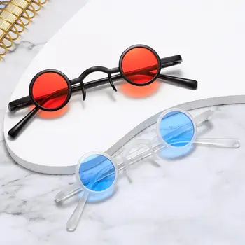 LongKeeper Retro Steampunk Mici, Rotunde ochelari de Soare Femei Barbati Brand Designer Punk Ochelari de Soare Vintage Ochelari Oculos De Sol UV