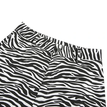 Zebra Animal Print Harajuku Codrin Pantaloni Femei Pantaloni Talie Mare Doamnă Birou Pantaloni Casual Streetwear 2020