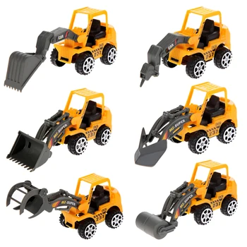 6 BUC Mașină de jucarii seturi Inginerie vehicul jucarii auto mini Excavator buldozer model de Camion zăpadă mai clară copii jucării clasice brinquedos