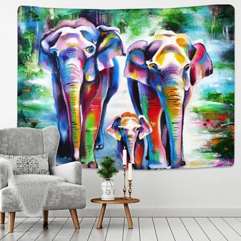 Elefant Indian dumnezeu decor acasă tapiserie psihedelice scena agățat de perete Boem decorate Mandala Hippie yoga mat