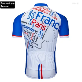 2019 6XL Franța Naționale Echipa de Ciclism Îmbrăcăminte de Biciclete Jersey Mens Biciclete Maneca Scurta Pro Tricouri de Ciclism Biciclete de Top Maillot Vara