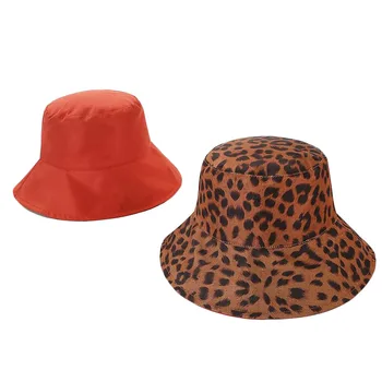 SUOGRY 2019 Noua Moda de Vara Reversibile Cappello Pescatore Leopard Pescar Capace Găleată Pălării Pentru Femei Doamnelor