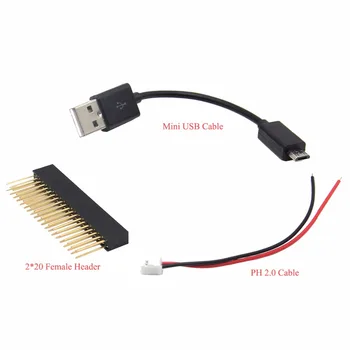 Raspberry pi 3 9.5 cm PH 2.0 Cablu + 2*20 Pini de sex Feminin Antet + Cablu USB Mini Kit pentru Raspberry pi 3 model b+ plus / 3b / 2b