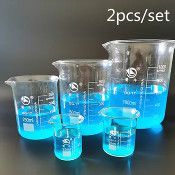 1set de Laborator din Sticlă Borosilicată Pahar de Căldură-rezista Labware Pahar de Echipamente de Laborator