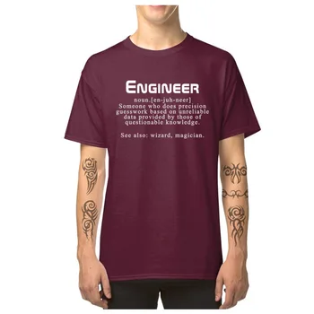 Bărbați Tocilar T-shirt Sensul Cuvântului Inginer Barbati Tricou Amuzant Topuri Teuri Echipajul Gât Vara Toamna Tesatura de Bumbac Scrisoare Tricouri