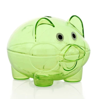 1buc Mici de Plastic Transparent Porc Drăguț Forma de Bani de Economisire Cutie Caz Monede pusculita