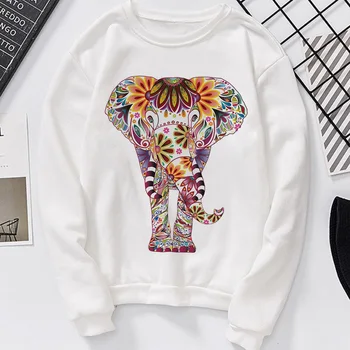 2020 nou model de elefant imprimare Tricou Femei Modă toamna iarna mâneci lungi de top Hanorace Harajuku Sălbatice Simplu Fleece Hoodie