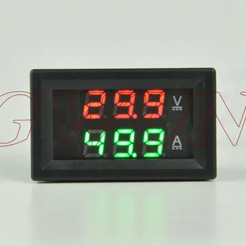 GWUNW BY32A 0-100V 0-200A DC Digital de Tensiune Ampermetru de Curent Tester Metru Voltmetru Dual LED Roșu LED Albastru
