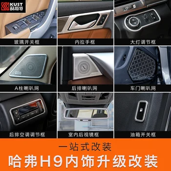 Pentru Great Wall Haval H9-2020 inox/ABS Crom Interior Mânerul Interior al Portierei Titularul Acoperi Styling Auto Dotari