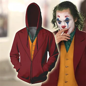 Filmul Joker Bat Clovn Hanorac Cu Glugă Cosplay Costum Hoodie Jacheta Haine Barbati Femei Topuri