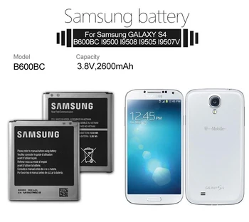Samsung Original, Bateria Telefonului B600BE B600BC Pentru Samsung GALAXY S4 I9500 I9502 i9295 GT-I9505 I9508 I959 i337 i545 i959 2600mAh