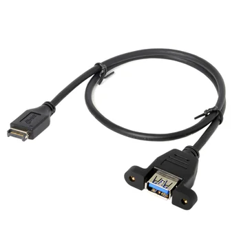 Jimier 50cm Panel Mount Tip USB 3.1 Panoul Frontal Header USB 3.0 UN Tip de sex Feminin Cablu de Extensie