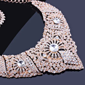 FARLENA Bijuterii Cristal Colier și Cercei set pentru Femei Petrecerea de Nunta Mireasa Indian seturi de Bijuterii