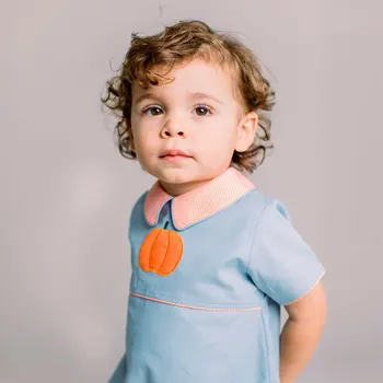 2 BUC spaniolă Seturi de Îmbrăcăminte pentru Copil Băiat Boutique Romper Baby Smocked Costume Baieti Vara din Bumbac Haine Fratelui Tinuta